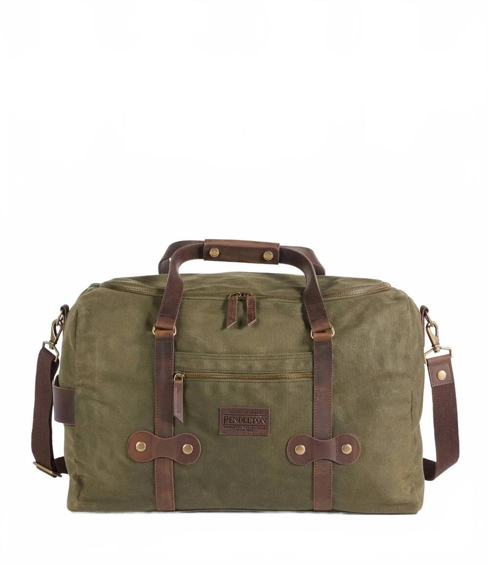 NEW PENDLETON unisex - odyssey waxed canvas duffle bag in green